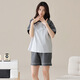 Yalu neuer Sommer reiner Baumwollpyjamas für Frauen rund Hals Kurzarm Shorts Home Kleidung Sommer dünne Cartoon Girl -Baumwollanzug 9853 m