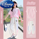 迪士尼（Disney）女童运动服套装新款短袖儿童休闲童装夏季大童夏装女孩衣服 5671撞色9731紫色(不含鞋子) 150 cm(150cm)