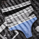 Bofu Bird European and American style men's underwear sexy convex sports fitness letter waist cotton low-waist seamless briefs thong black XL