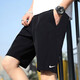 Nike (Nike) Pantalones para hombres 2025 Spring New Loose y de moda Remolable Running Sports Pantalones de cinco puntos de secado rápido DV9858-010 S (165/72a)