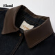 Eland Kleidung Kurzjacke Langarm Putler Denim Damen -Kleidung 2025 Winter neuer Stil Dark Denim (57) D/Indigo S/160