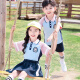 芮梦华小学生夏装校服儿童运动班服毕业演出园服 6623红色 男款(短袖+短裤) 100