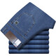 Baiston-Jeans-Herren Frühling und Sommer dünne Männer mittleren Alters mit elastischen losen losen hohen Taillen-Langhose BSD-9274 Dunkelblau 30 2 Fuß 3 Taillenumfang