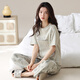 Catman (MiiOW) 2025 new pajamas for women in summer pure cotton short-sleeved trousers can be worn on the outside. Casual brand home clothing suit YZT9711 M [recommended to wear 80-100 Jin [Jin equals 0.5 kg]]