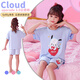 Yalu Girls Pajamas Summer Children Children Girls 2025 Nuevo niños de moda a los niños de la casa de la casa 9215# M Tamaño 8 (100-110C)