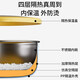 
Baby supplementary food bowl for babies special for young children eating out tableware stainless steel anti-fall and anti-scalding complementary food insulation bowl water wave blue