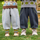 
Dudu family baby pants autumn boy casual pants autumn children's hoodies loose trousers girls tying pants fashionable and fashionable 90