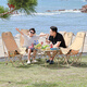 Camel (CAMEL) JD.com exclusive outdoor folding table folding chair camping picnic camping table and chairs 1 table 4 chairs set