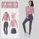 Yoga Top Deckt Bauchfett MM Kurzärärmelte Mesh T-Shirt für Frauenfitnesskleiderbezüge Hüften und schnell trocknendes Sommertraining Lotus lila [Langarmärte] Drei-teilige TC15917 S