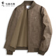 Dancing with Wolves [full of seal] Baseball Lone Jacket Men's 2025 Autumn New Windproof and Wrinkle-resistant Flying Casual Youth Jacket 1003 Khaki 701 S (165)