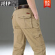 Jeep (Jeep) High-End-Hosen für die Frühlings- und Sommer-Dünnen-Multi-Tasten-Hose von Männern für Männer lange Hose für Männer Lose großer Größe reines Baumwoll-Arbeitskleidung 9922 Grau-dünn 29 Taillenumfang zwei Fuß eins eins