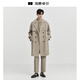 Earl Dowl [Heat/Anti-wrinkle] Commuter Wind Coat Men's Mid-Length Double Breasted Coat Jacket Men's 2025 Fall New Tuscany [II Generation Upgrade-Heat/Anti-Wrinkle] L (175)