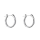 Nilan Fat Dong Lai's same style pt950 platinum earrings for women PT950 plain circle niche design platinum earrings ear buckles to support ears rhombus