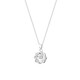 BJYLS 999 Pure Silver Necklace for Women Blossoming Pure Silver Pendant Clavicle Chain Light Luxury High-end Jewelry Valentine's Day Gift for Girlfriend Blossoming 999 Pure Silver Necklace + Butterfly Gift Box