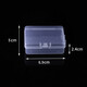PP transparent plastic lock box with lid desktop organizer small accessories jewelry box portable parts storage box empty box large lock (14.4*8.5*3.4)/1 piece