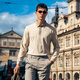Mr. Loce Alcicot Lapa Camiseta de manga larga Men's 2025 Autumn New Business Solid Color Base Solid Color-Abrsorbing and Sactying Top BT16853 Samu Samu S (165)