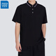 Polo de manga corta Jeansest Polo Summer Solid Color Borded Top Camiseta Top de manga corta azul marino 698 L (recomendado 110-125 Jin [Jin iguala 0.5 kg])