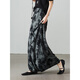 Tachimis TOUCH MISS2025 spring elastic waist skirt for women new retro print versatile high waist mid-length skirt Olive green XS 27