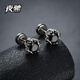 Yechi earrings for men, high-end, handsome, titanium steel, non-fading, American simple design, niche cold style, boys' earrings, a pair of high-end black diamond earrings