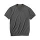 Mr. Bu Bu Bu V-neck Solid Color Knitted Short Sleeve 2025 Spring and Summer New Skin-friendly Cool T-shirt Men's AF12119 Piano Black L __175