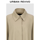 UR new autumn women's retro modern large lapel ultra-loose windbreaker jacket ULG150003 Khaki (loose) S (XS-S)
