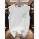 Lomon Summer nueva camiseta sin mangas impresas para hombres algodón de algodón puro ropa suelta ropa de hombre día de padre negro [imagen pequeña en el lado delantero izquierdo del chaleco k1098 dos piezas s recomendado 70-80 jin [Jin equivale a 0.5 kg]