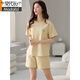 莫代尔睡衣女2025夏季新疆棉短袖短裤简约休闲棉质薄款家居服套装可外穿 Z9859 2XL 建议140-160斤