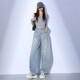 
Light-colored scimitar jeans for women in summer 2025 new pear-shaped meat-covering drooping small banana wide-leg pants light blue trousers L size recommended 110-119Jin [Jin equals 0.5 kg]