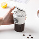 YMOLGA cold brew coffee cup exquisite men's carry-on cup portable take-out casual cup ZPSN9214 dark blue portable coffee cup 300ml