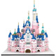 Lego friends building blocks immortal flower micro-grain building block assembly toys to give girls birthday gifts Huadu Castle-Disney 16783 particles [collect and purchase free] Acrylic cover + light 9