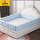 G.DUCKKIDS children's baby guard board short anti-fall heightened fence bed fence soft package splicing bed baby guardrail baffle bed curtain linen gray 0.5 meters long bed fence