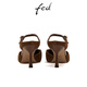Fed Speced Toe High Heels für Frauen Sommer Neue Frauenschuhe Retro Mules Halbtrollierte Frauenstil S0331-ZC679 Brown 36