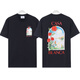 Lee Kids Casablanca Hombres y mujeres Camiseta de cuello redondo de la marca de moda de la mano corta de manga corta.