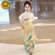 G.DuckKids Jupe au visage de cheval pour enfants Summer 2025 Nouvelles filles Hanfu Summer Summer Girl Chinese Style Ancient Tang Suit Moon Blanc Bleu [2677 Jupe au visage de cheval + 2662 Glanches courtes sur 110 cm