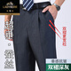 
Classic car summer thin model of non-iron mulberry silk double pleated trousers plus fat plus size middle-aged and elderly high waist deep crotch men's pants straight [double pleated] 6621 rich gray thin model 36 (2 feet 9)
