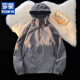 Romon Herren 2025 Neuer Sommer Dünne Outdoor-Drei-in-Eins-Jacke Soft Shell Mountain Climbing Anzug Frauen Windschutzbergsteiger 6628 Schwarz [Frauenstil] 4xl