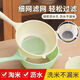 Xincong rice cleaning artifact, rice washing sieve, rice cleaning basin, fine holes, no leakage of rice, household colander, kitchen washing fruit, vegetable draining basket, one spoon, multi-purpose, green