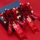 Wedding supplies corsage wedding bride and groom set wedding groomsmen full set family and parents companion ribbon corsage wine red one (note the title)