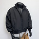 IZEXX bomber jacket men's autumn American silhouette short workwear stand collar baseball uniform JM88 black XL