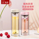 Sino Glass Tasse Doppelschicht Tee Tasse süße tragbare Tasse Frauen Hochwertige Wasserbecher xn6563 6630 xn6563 m White-205ml Perleclecent Cup Deckel-