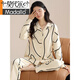 
Modal pajamas for women in spring and autumn pure cotton long sleeve simple casual lapel cardigan autumn and winter cotton casual home clothing suit for women PLD-Y1130 9227 M [recommended 80-100Jin [Jin equals 0.5 kg] wear]