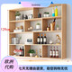 Shantou Lincun solid wood wall storage rack wall-mounted bookshelf wall-mounted wall locker storage wall cabinet wall cabinet 4 layers long 140 deep 20 high 129 wood color
