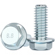 Tianzhuo Hardware national standard 8.8 grade galvanized flange outer hexagonal screw GB5789 comes with gasket bolts M5M6M8M10M12 M8*12 10 pieces galvanized with teeth