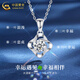 China Gold (CHINA GOLD) Four-leaf Clover Platinum Necklace Women's Platinum Diamond Light Luxury Pendant Valentine's Day Birthday Gift for Girlfriend and Wife Jingsuda Platinum Four-leaf Clover Pendant White - Free Silver Chain + Medium Gold Gift Box