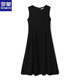 Romon Elegant Classic Black Hepburn Robe élégante Robe élégante Sans manches noires robe naia acétate Robe Femme Black L Recommandé 108-116