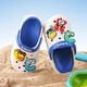 B.Duck Little Duck Chaussures pour enfants Chaussures pour enfants mignons Cartoon Beach Slippers Boys and Girls Garden Chaussures 5964 Blanc et bleu 36