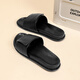 
HANG TEN slippers men's 2025 summer new genuine leather breathable outer wear non-slip flops fashionable and trendy versatile men's slippers black 40 (leather shoe size)