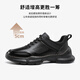 Siete lobos zapatos para hombres de otoño e invierno Nuevos zapatos casuales de cuero genuino para zapatos deportivos de suela gruesa para hombres para la capa de techo de cuero de vaca de cuero suave y versátiles negros 9793 42