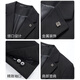 ROMON suit + vest + trousers suit suit men's business suit men's professional formal jacket black 4XL