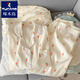 Woodpecker Sweet Rose Pure Cotton Gauze Pajamas Women's Summer Short Sleeve Shorts Trousers Three-Piece Cardigan Home Clothing Yunduo Cotton-9906# Star Puppy Three-Piece Set M [Suggested 75-100Jin [Jin equals 0.5 kg]]